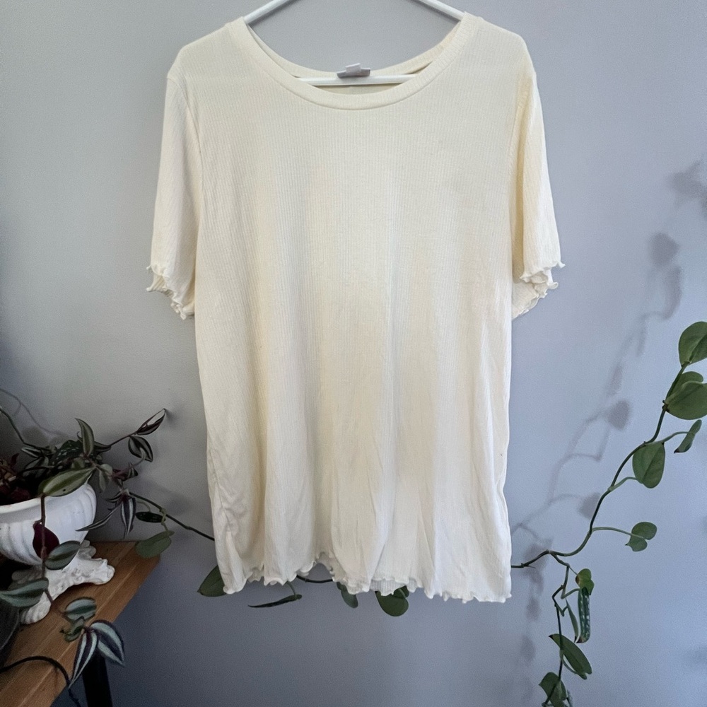 Off white, lettuce trim t-shirt (3xl)